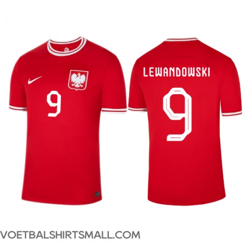Polen Robert Lewandowski #9 Voetbalkleding Uitshirt WK 2022 Korte Mouwen